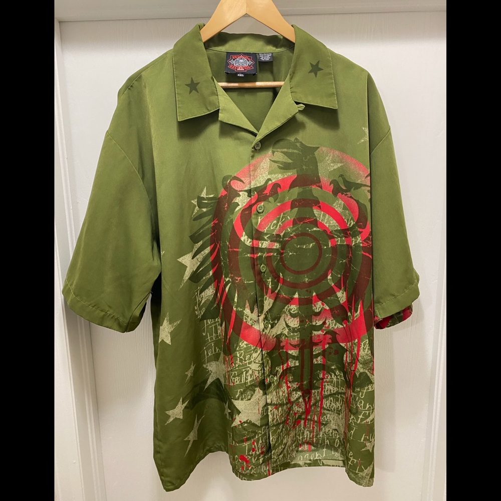 Dragonfly Roadhouse Short Sleeve Shirt Men’s Button Down Size XXL.